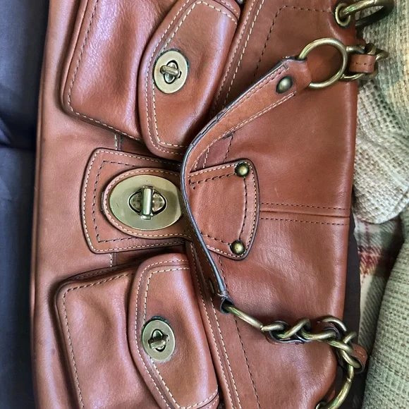 Coach shoulder bag pure leather - Picture 4 of 15